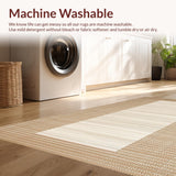 Ultra Soft Area Rug, Non Slip, Stain Resistant, Washable Area Rugs for Living Room, Bedroom, Distinctive Cozy Natural Design(Beige)