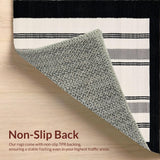Ultra Soft Area Rug, Non Slip, Stain Resistant, Washable Area Rugs for Living Room, Bedroom, Dynamic Modern Linear Composition(Gray)