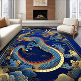 Striking Dragon Silhouette Art(Blue)