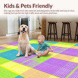 Artistic Multicolored Checkered Composition(Yellow)