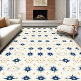 Geometric Star Motif in Pastel(White)