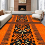 Ultra Soft Area Rug, Non Slip, Stain Resistant, Washable Area Rugs for Living Room, Bedroom, Bold Contemporary Textile Art(Orange)