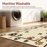 Ultra Soft Area Rug, Non Slip, Stain Resistant, Washable Area Rugs for Living Room, Bedroom, Rustic Earthy Animal Print Motif(Beige)