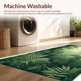 Ultra Soft Area Rug, Non Slip, Stain Resistant, Washable Area Rugs for Living Room, Bedroom, Rustic Sage Green Woodcut Aesthetic(Green)