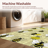 Ultra Soft Area Rug, Non Slip, Stain Resistant, Washable Area Rugs for Living Room, Bedroom, Fluffy Soft Transitional Design(Yellow)