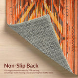 Ultra Soft Area Rug, Non Slip, Stain Resistant, Washable Area Rugs for Living Room, Bedroom, Vibrant Orange Geometric Elegance(Orange)