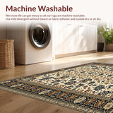 Ultra Soft Area Rug, Non Slip, Stain Resistant, Washable Area Rugs for Living Room, Bedroom, Abstract Animal Print(Ivory)