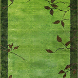 Elegant Nature Inspired Shaggy Mat(Green)
