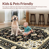 Classic Black Beige Damask Style(Black)