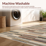 Ultra Soft Area Rug, Non Slip, Stain Resistant, Washable Area Rugs for Living Room, Bedroom, Surfboard Print Runner Modern Style(Beige)