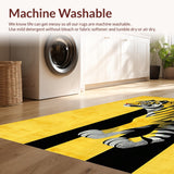Ultra Soft Area Rug, Non Slip, Stain Resistant, Washable Area Rugs for Living Room, Bedroom, Striking Ethnic Tiger Print Aesthetic(Gold)
