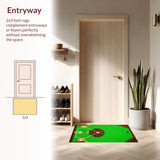 Dynamic Green and Brown Sports Motif(Green)