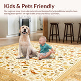 Ultra Soft Area Rug, Non Slip, Stain Resistant, Washable Area Rugs for Living Room, Bedroom, Beige Woven Non Slip Kitchen(Beige)