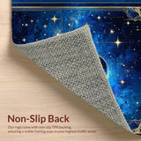 Ultra Soft Area Rug, Non Slip, Stain Resistant, Washable Area Rugs for Living Room, Bedroom, Celestial Starburst Artistic Flair(Blue)