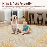 Beige Vintage Look Area Sand Tones Classic Distressed(Beige)