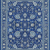 Ultra Soft Area Rug, Non Slip, Stain Resistant, Washable Area Rugs for Living Room, Bedroom, Dainty Ribbon Motif Washable Carpet With Stain Resistant Surface Design(Blue)