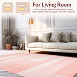 Ultra Soft Area Rug, Non Slip, Stain Resistant, Washable Area Rugs for Living Room, Bedroom, Vibrant Chic Tasseled Texture(Pink)