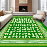 Ultra Soft Area Rug, Non Slip, Stain Resistant, Washable Area Rugs for Living Room, Bedroom, Playful St. Patrick's Day Entry Mat(Green)