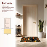 Elegant Cat and Floral Fusion(Black)