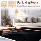 Ultra Soft Area Rug, Non Slip, Stain Resistant, Washable Area Rugs for Living Room, Bedroom, Rustic Earthy Abstract Texture(Brown)