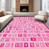 Ultra Soft Area Rug, Non Slip, Stain Resistant, Washable Area Rugs for Living Room, Bedroom, Charming Shaggy Toddler Learning Mat(Pink)