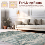 Ultra Soft Area Rug, Non Slip, Stain Resistant, Washable Area Rugs for Living Room, Bedroom, Rustic Textured Geometric Motif(Gray)