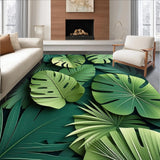 Artistic Lush Green Leaf Arrangement(Green)