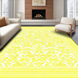 Ultra Soft Area Rug, Non Slip, Stain Resistant, Washable Area Rugs for Living Room, Bedroom, Elegant Diamond Pattern Harmony(Yellow)