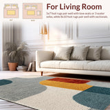 Ultra Soft Area Rug, Non Slip, Stain Resistant, Washable Area Rugs for Living Room, Bedroom, Washable Large Area Rug for Dining Room with Minimal Design(Gray)