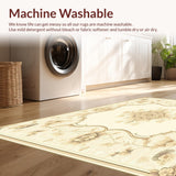 Ethereal Scallop Floral Medallion – Beige Area with Flowing Design(Beige)