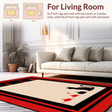Ultra Soft Area Rug, Non Slip, Stain Resistant, Washable Area Rugs for Living Room, Bedroom, Whimsical Plush Animal Décor(Beige)