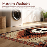 Ultra Soft Area Rug, Non Slip, Stain Resistant, Washable Area Rugs for Living Room, Bedroom, Charming Cartoonish Horror Aesthetic(Brown)