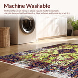 Ultra Soft Area Rug, Non Slip, Stain Resistant, Washable Area Rugs for Living Room, Bedroom, Boho Antique Moss Meditation Area Carpet(Green)