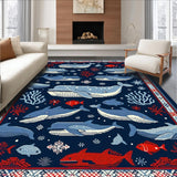 Charming Seaside Creature Print(Blue)