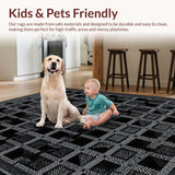Ultra Soft Area Rug, Non Slip, Stain Resistant, Washable Area Rugs for Living Room, Bedroom, Elegant Black Bow Area Rug: Coquette Home Decor(Black)