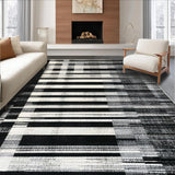 Ultra Soft Area Rug, Non Slip, Stain Resistant, Washable Area Rugs for Living Room, Bedroom, Black Bow Accent Rug, Girly Preppy Decor(Black)