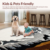 Ultra Soft Area Rug, Non Slip, Stain Resistant, Washable Area Rugs for Living Room, Bedroom, Cozy Vintage Animal Illustration(Gray)