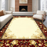 Ultra Soft Area Rug, Non Slip, Stain Resistant, Washable Area Rugs for Living Room, Bedroom, Modern Mandarin Red for(Red)