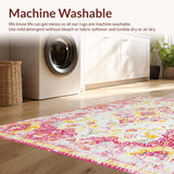 Ultra Soft Area Rug, Non Slip, Stain Resistant, Washable Area Rugs for Living Room, Bedroom, Rustic Vintage Wildflower Arrangement(Yellow)