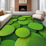 Ultra Soft Area Rug, Non Slip, Stain Resistant, Washable Area Rugs for Living Room, Bedroom, Non-Slip Lotus Leaf Playroom Carpet for Kids(Green)