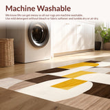 Ultra Soft Area Rug, Non Slip, Stain Resistant, Washable Area Rugs for Living Room, Bedroom, Abstract Geometric Area Modern Home Entryway(Yellow)