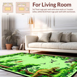 Colorful Jurassic Exploration Motif(Green)