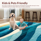 Contemporary Swirling Aquatic Design(Blue)