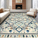 Ultra Soft Area Rug, Non Slip, Stain Resistant, Washable Area Rugs for Living Room, Bedroom, Contemporary Light Gray Aesthetic(White)