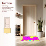 Eclectic Vibrant Curvilinear Shapes(Pink)