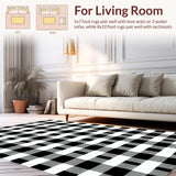 Stylish Modern Striped Plaid Arrangement(Black)