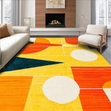 Ultra Soft Area Rug, Non Slip, Stain Resistant, Washable Area Rugs for Living Room, Bedroom, Mid Century Modern Colorful Arrangement(Yellow)