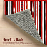 Vibrant Earth Tone Geometric Weave(Red)