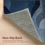 Ultra Soft Area Rug, Non Slip, Stain Resistant, Washable Area Rugs for Living Room, Bedroom, Luxurious 3D Marine-inspired Visual Appeal(Blue)