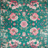 Whimsical Multi Hued Lattice Design(Green)
